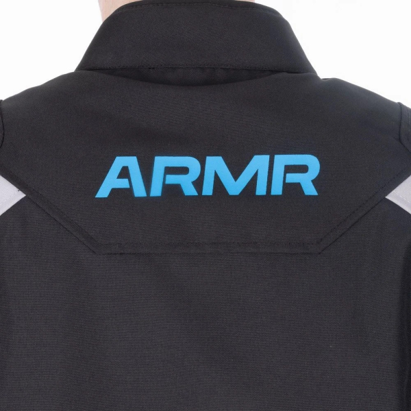 Motorrad-Textiljacke "Kiso 4.0" - ARMR - wasserdicht - schwarz/hellgrau/blau